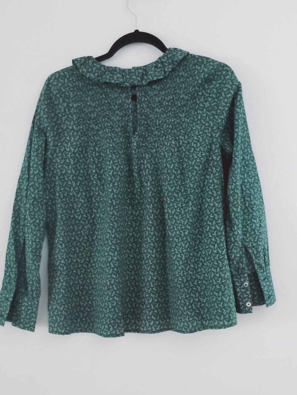 DOEN green floral cotton blouse - Picture 10 of 15